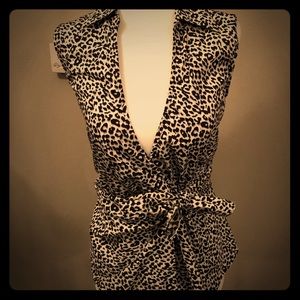 Sleeveless wrap blouse